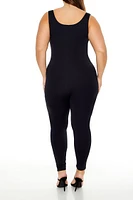 Plus Square-Neck Tank Jumpsuit