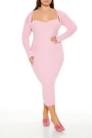 Plus Shrug & Sweater Dress Set