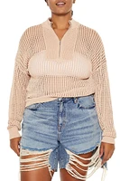 Plus Half-Zip Sweater