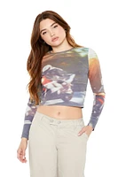 Motorcycle Graphic Crop Top