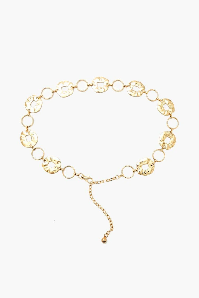 Hammered Rolo Chain Belt