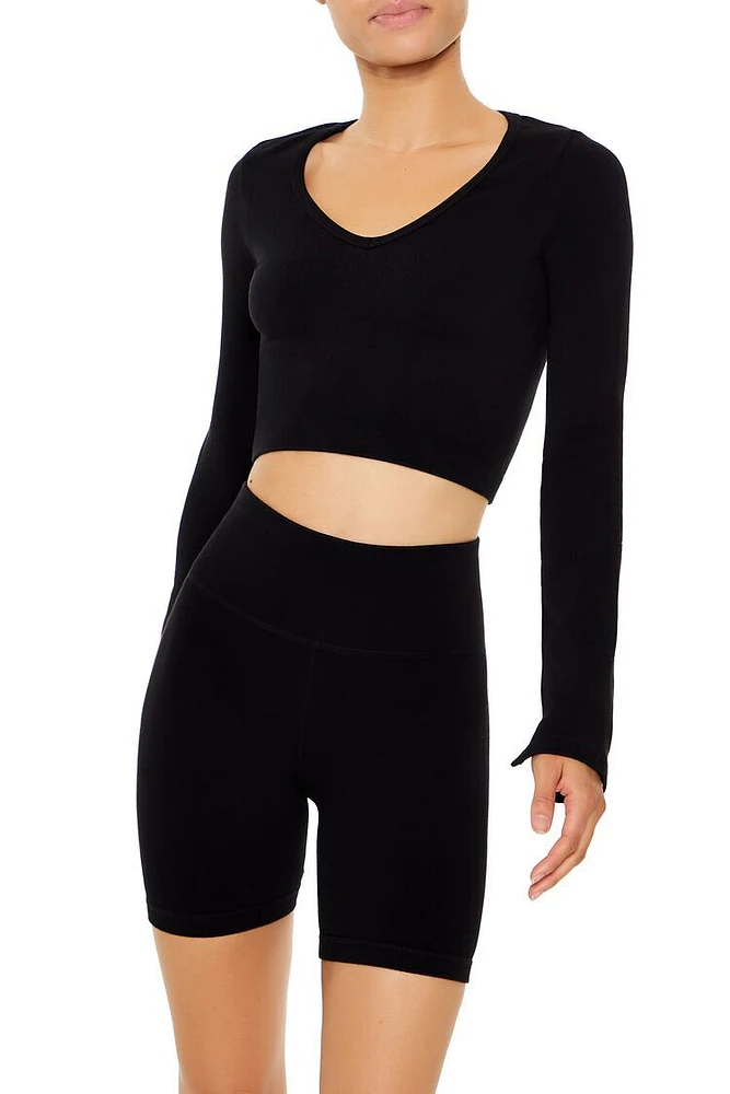 Active Seamless Long-Sleeve Crop Top