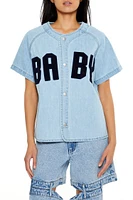 Baby Denim Baseball Top