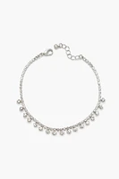 Rhinestone Box Chain Anklet