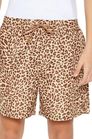 Leopard Print Swim Trunks