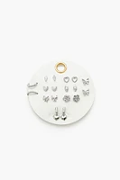 Heart Stud & Hoop Earring Set