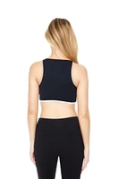 Contrast-Trim Longline Sports Bra