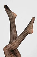 Striped Fishnet Tights