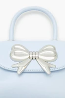 Faux Leather Bow Crossbody Bag