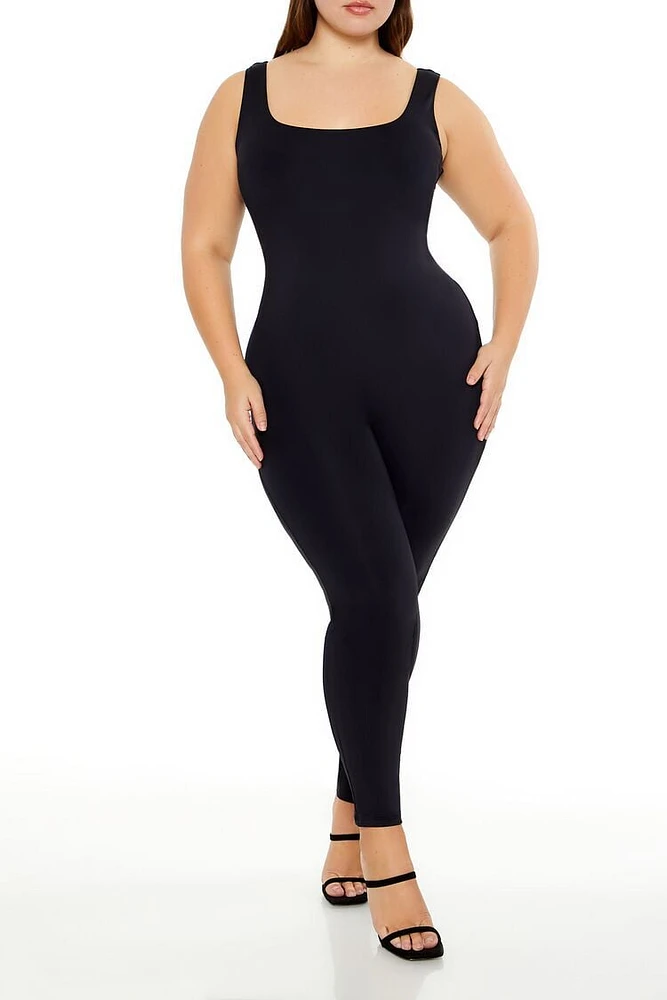 Plus Square-Neck Tank Jumpsuit