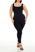 Plus Square-Neck Tank Jumpsuit