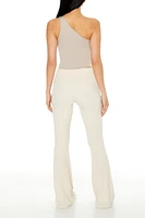 Ribbed Foldover Flare Pants