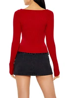 Cutout Ribbed Sweater