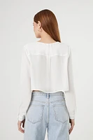 Boxy Cropped V-Neck Top