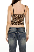 Leopard Print Cropped Cami