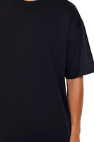 Cotton Crew High-Low Hem Tee