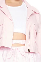 Plus Cropped Trucker Jacket