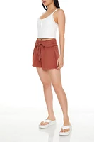 Gauze Tie-Waist Shorts