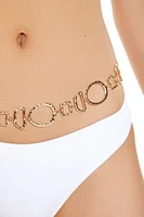 Hammered Geo Belly Chain