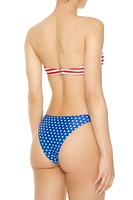 American Flag Bikini Top & Bottoms Set