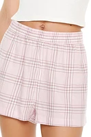 Plaid Boxer Pajama Shorts