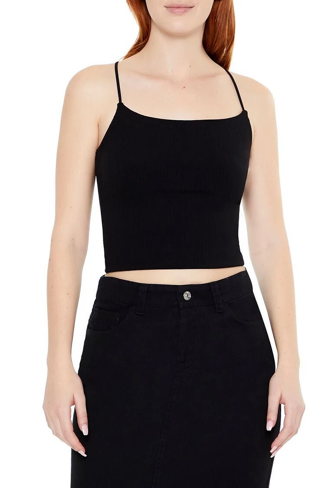 Ribbed Y-Back Cropped Cami