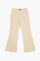 Girls Embroidered Mushroom Pants (Kids)