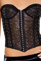 Rhinestone Corset Lingerie Top