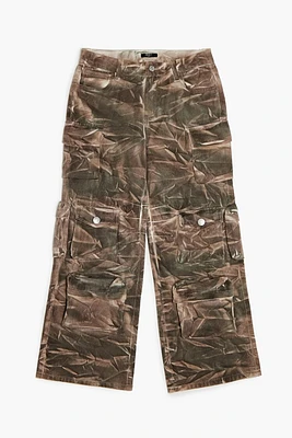 Girls Crinkled Cargo Pants (Kids)