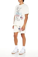 Embroidered Olympics Bugs Bunny Shorts