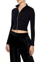 Dual-Zip Crop Top