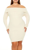 Plus Mini Sweater Dress