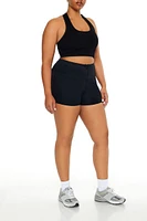 Plus Active Zip-Up Biker Shorts