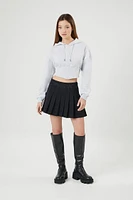 Cropped Corset V-Hem Hoodie