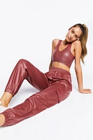 Active Faux Leather Joggers