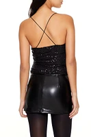 Sequin Crisscross Cami