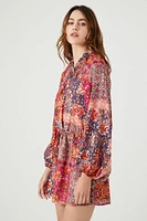 Floral Abstract Print Romper