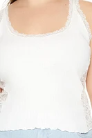 Plus Sheer Lace Tank Top