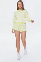 Striped Drawstring Shorts