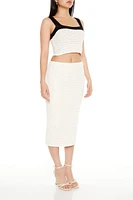 Crochet Crop Top & Midi Skirt Set