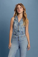 Lee Denim Zip-Up Jumpsuit