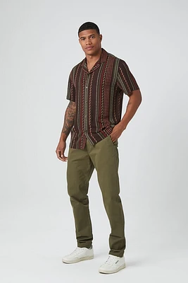 Twill Mid-Rise Slim-Fit Pants