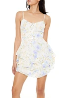 Tiered Ruffle Floral Mini Dress