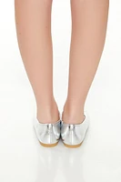 Metallic Bow Ballet Flats