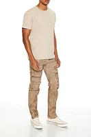 Slim-Fit Oil Wash Cargo Jeans