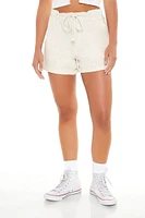 Drawstring Mid-Rise Trouser Shorts