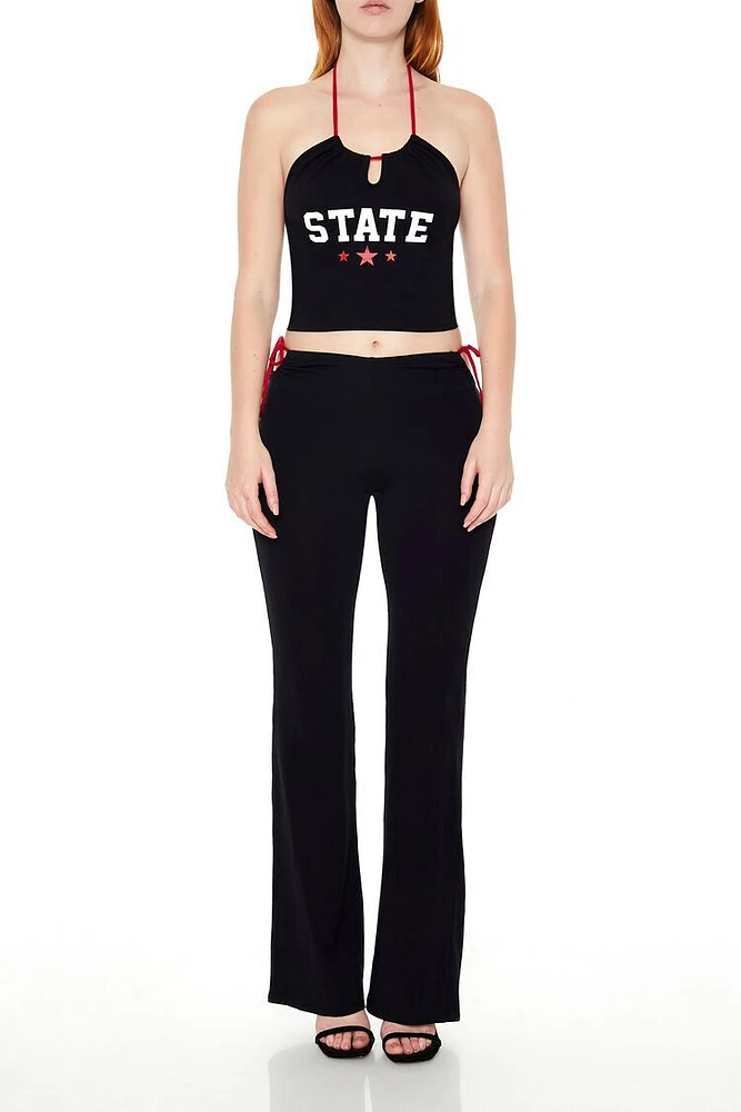 Cutout Side-Tie State Pants