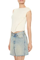 Asymmetrical Snap-Button Top