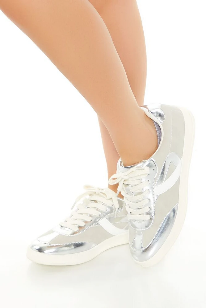 Metallic Low-Top Sneakers