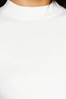 Sweater-Knit Mock Neck Top